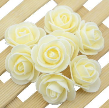 

Роза из латекса, цвет кремовый, 3-3,5 см