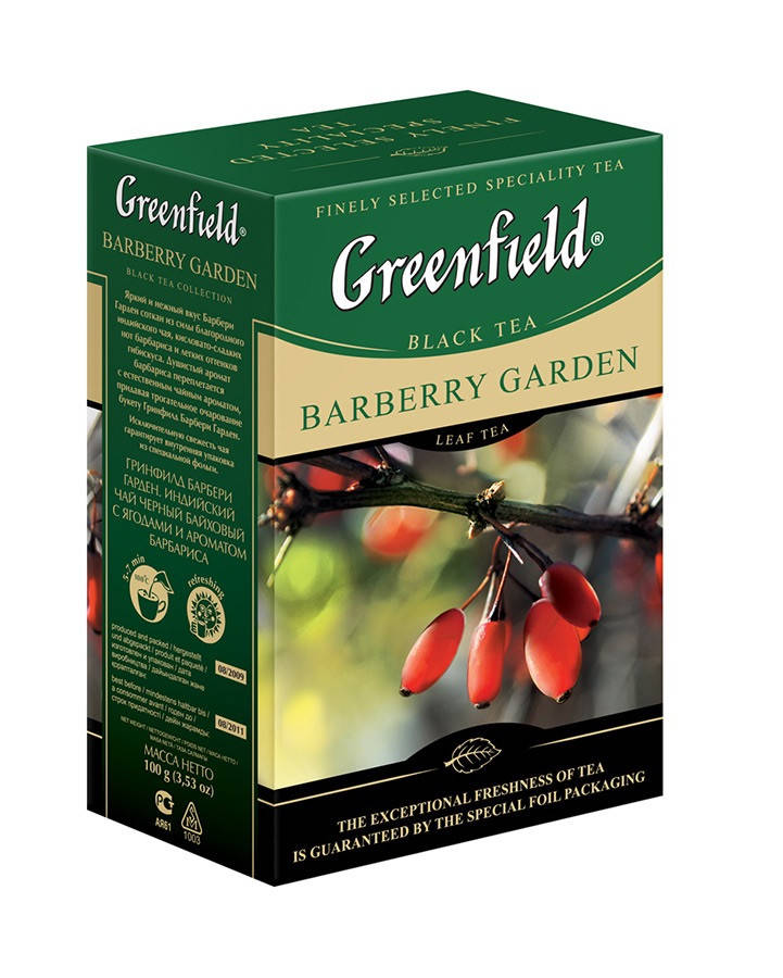 

Чай Greenfield 100г чёрный с Барбарисом Barberry Garden