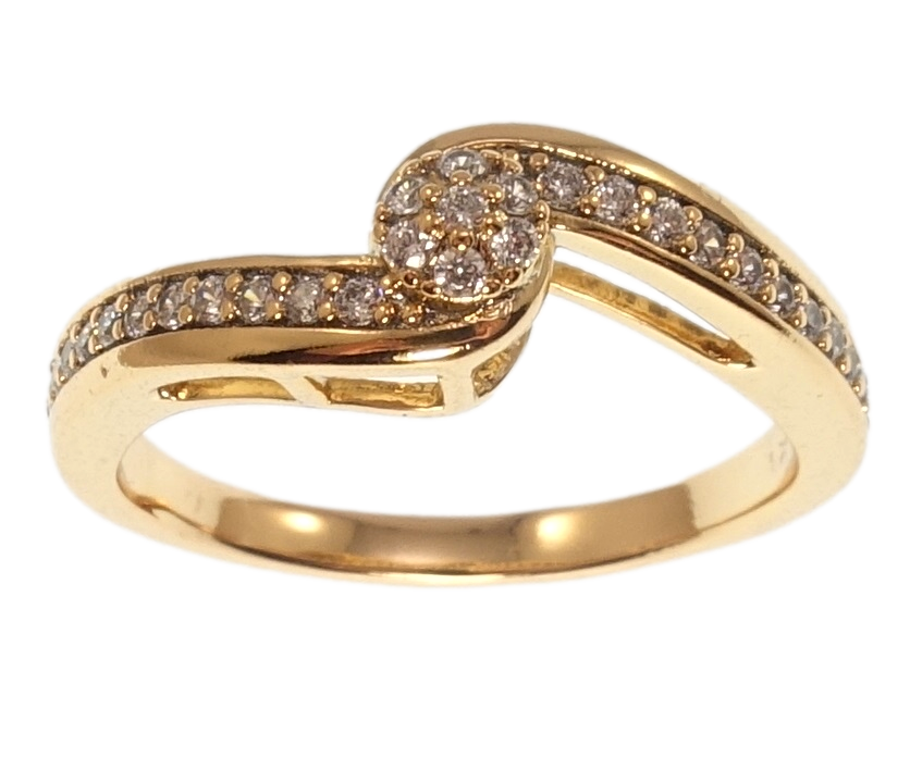 

Кольцо Xuping Позолота 18K "Инкрустация цирконием" р.18,18.5,19.5