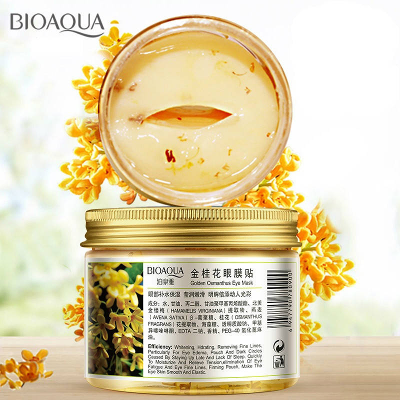 

Патчи для глаз с османтусом в банке BIOAQUA Golden Osmanthus Eye Mask (140г)
