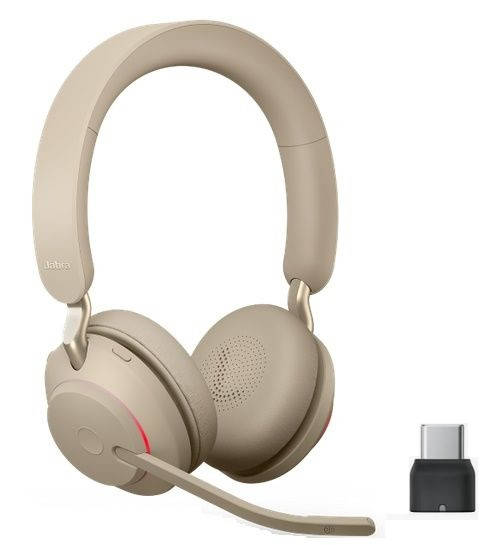 

Беспроводная гарнитура Jabra Evolve2 65 MS Stereo USB-С бежевая, Бежевый