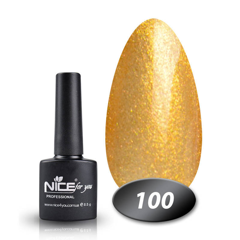

Гель лак Nice for you 100 золотой 8,5 мл