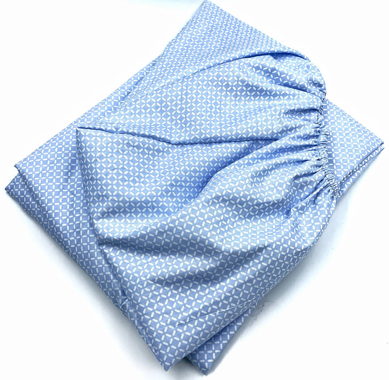 

Простынь на резинке 160х200х27 из сатина "Небесная", Голубой