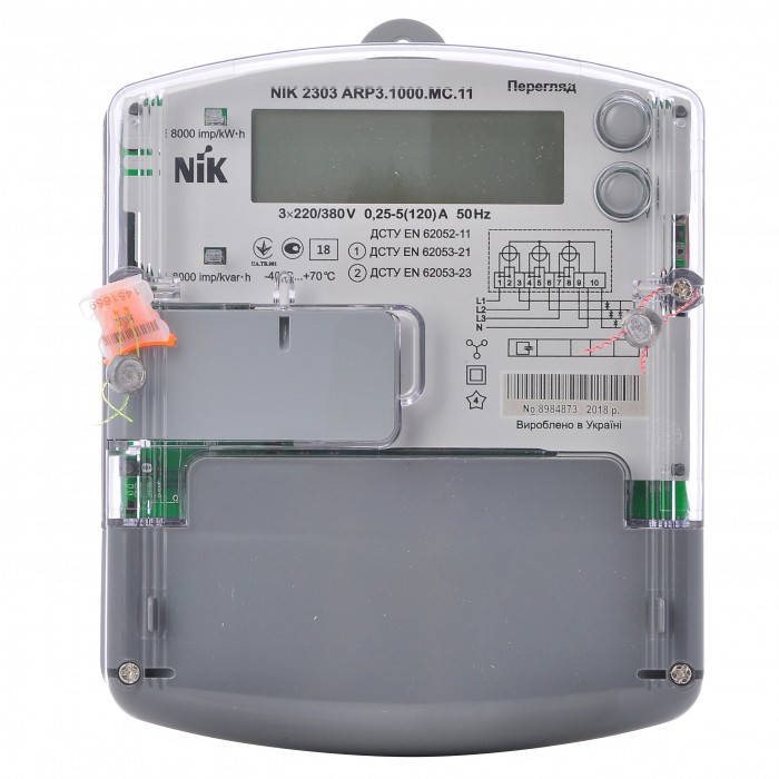 

Электросчетчик NIK 2303 ARP3.1000.MС.11 3х220/380В 5(120)А