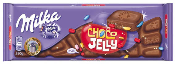 

Шоколад Milka Choco Jelly (c драже, шипучками и мармеладками) Швейцария 250г