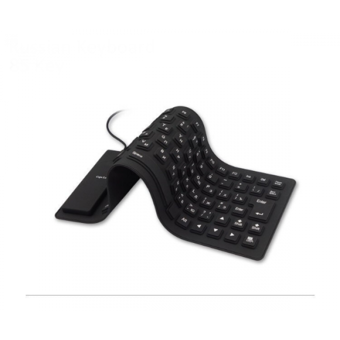 

USB клавиатура силиконовая компьютерная KEYBOARD X3 Чёрный
