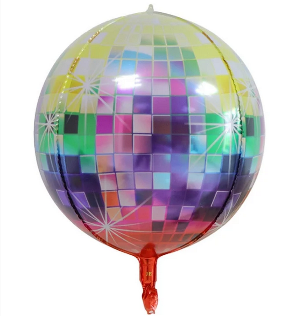 

Воздушный фольгированный шар 3D Диско цветной 28х56 см (Китай), Разные цвета