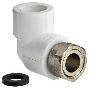 

Полипропиленовый угольник с накидной гайкой Valtec, Белый