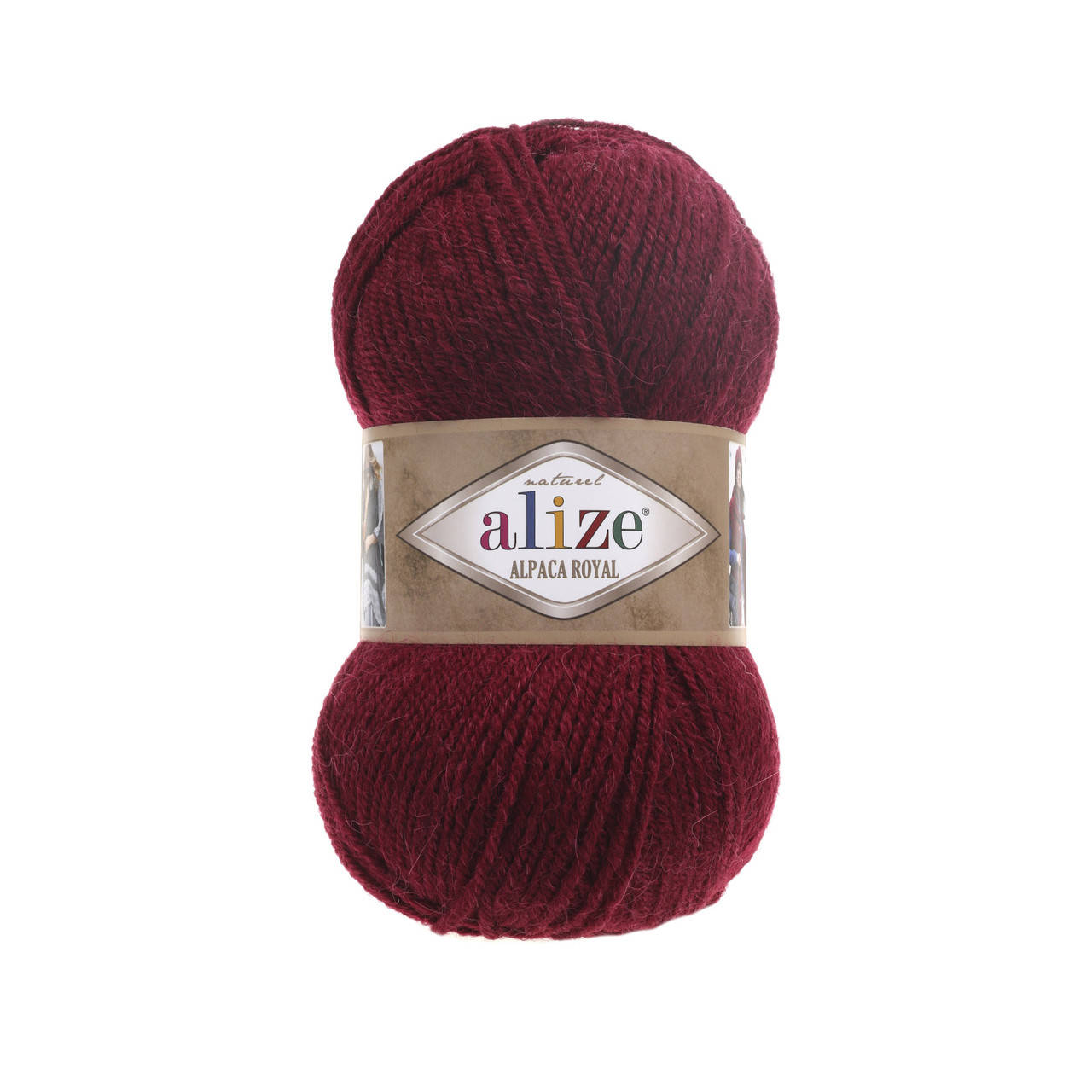 

Alize Alpaca Royal - 57 бордовый