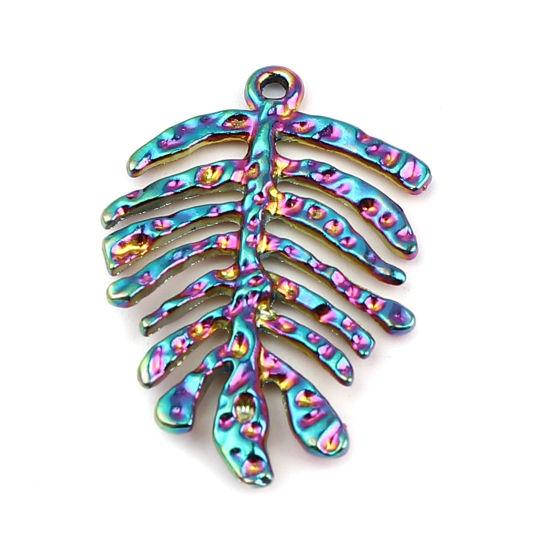 

Подвеска Finding Листок Разноцветный перелив 38 мм x 26 мм