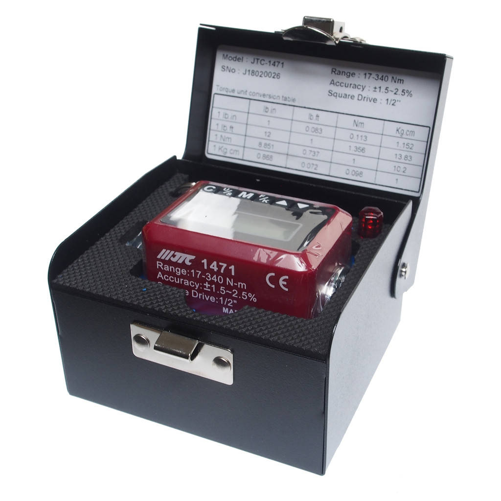 

Адаптер динамометрический цифровой 1/2" 17~340Нм 1471 JTC