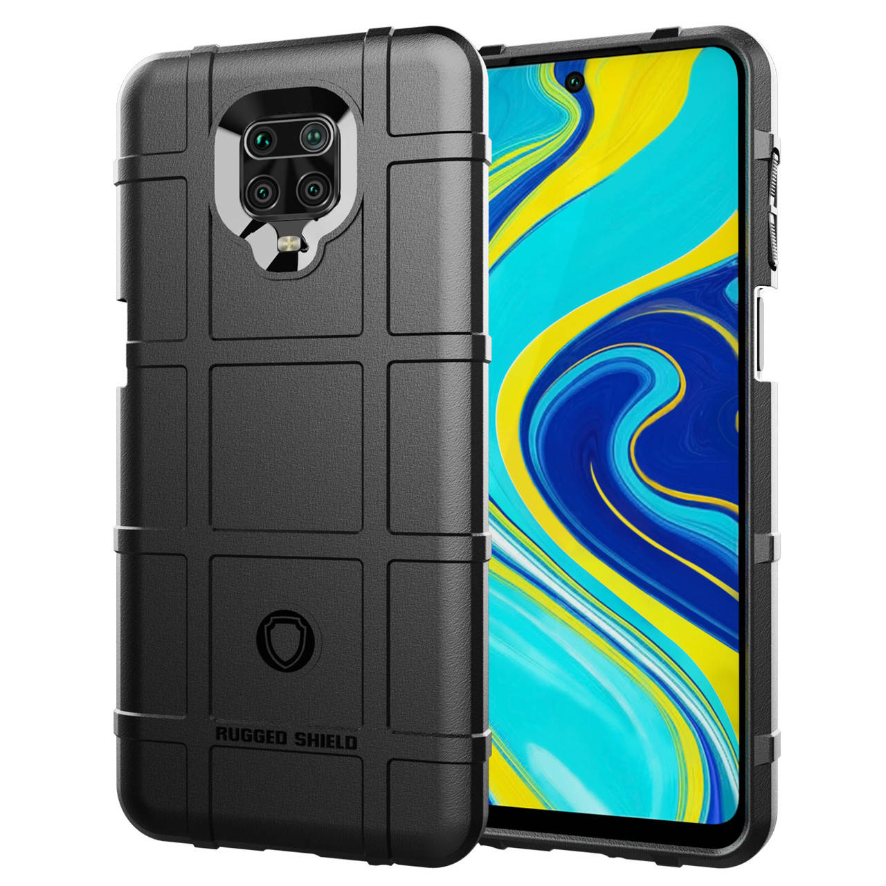 

Xiaomi Redmi Note 9 Pro / Redmi Note 9S / Redmi Note 9 Pro Max. Резиновый бронированный чехол Rugged Shield, Черный