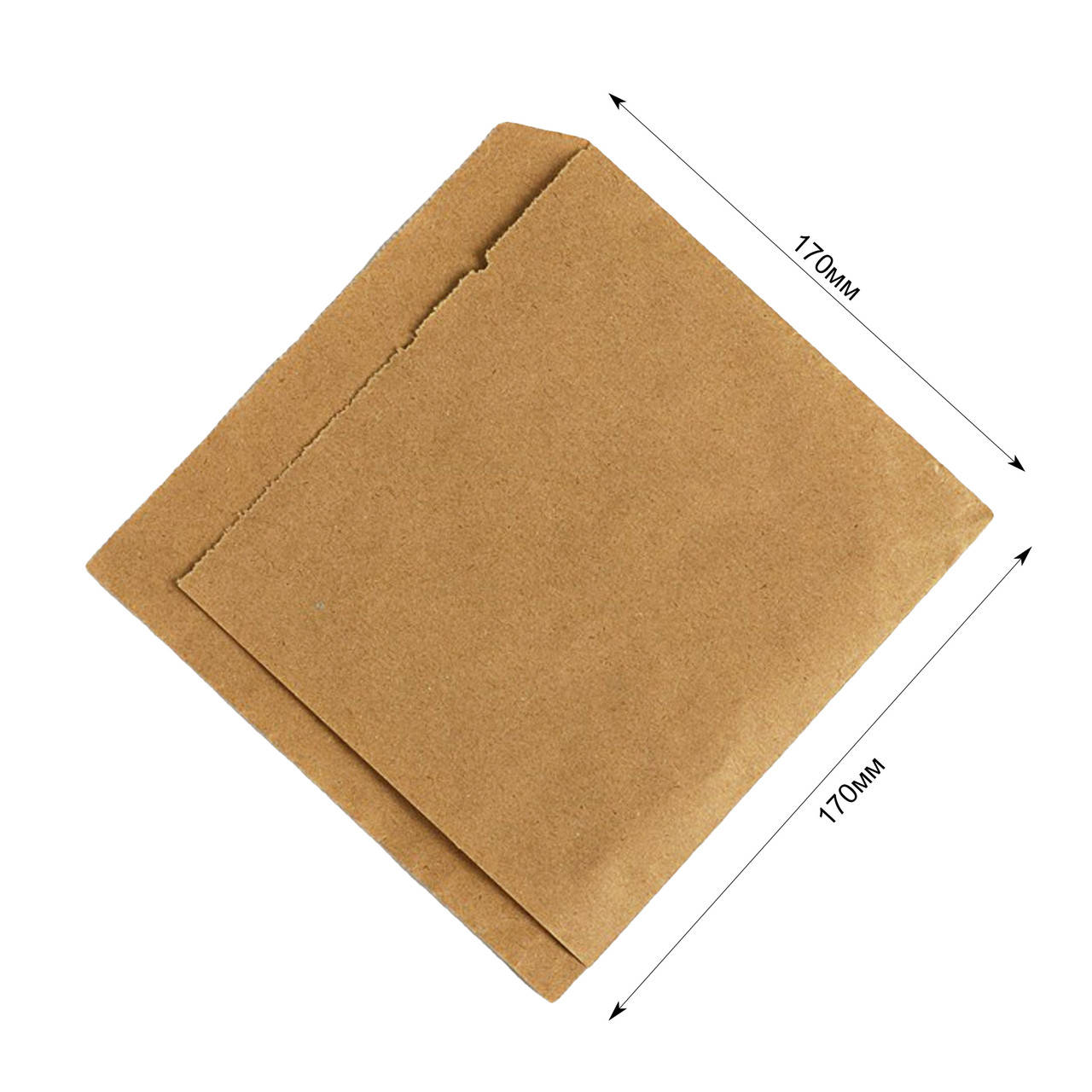 

Бумажный Саше Пакет Уголок Крафт Бурый 170 х 170 мм 1уп/100шт