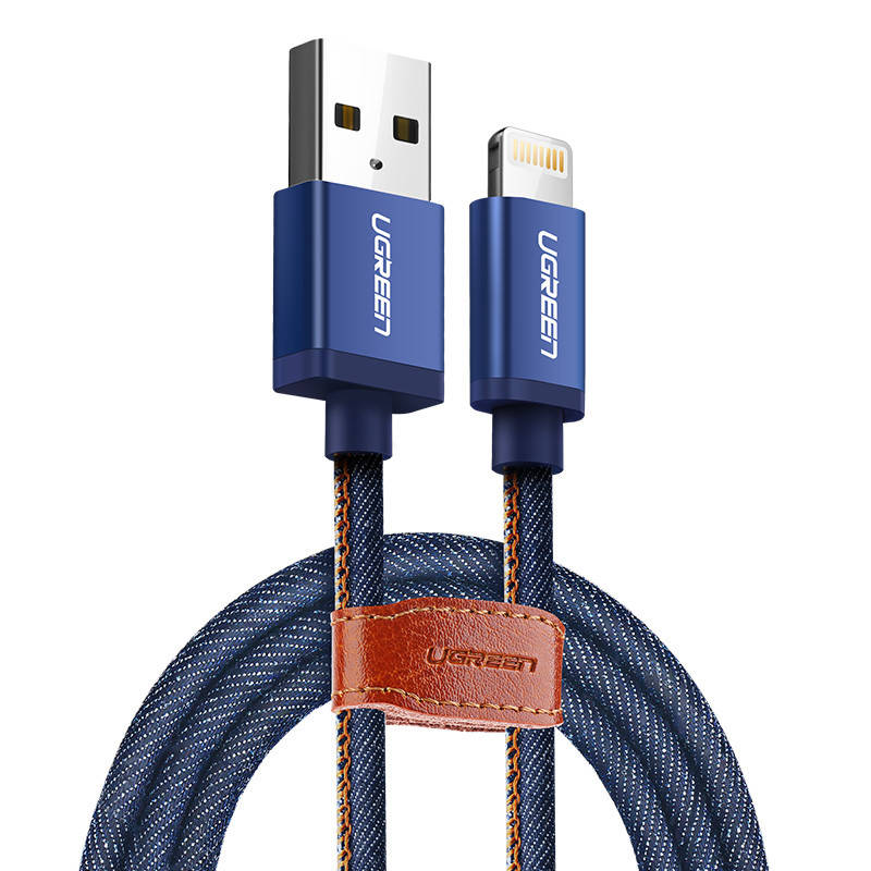 

Кабель зарядный Ugreen MFi сертифицированный lightning с алюминиевым корпусом 1.5М Jeans (US247), Синий