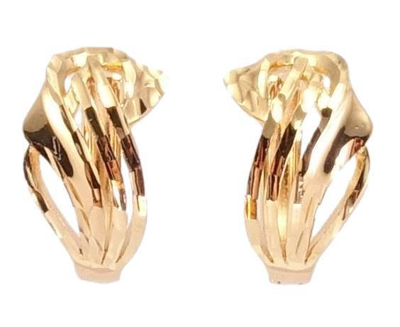 

Серьги Xuping M&L желтый оттенок колечки "Фантазийный орнамент"