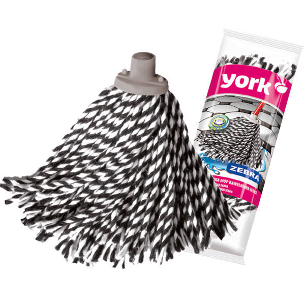 

Запаска-МОП Zebra для швабры York, хлопок, Черный