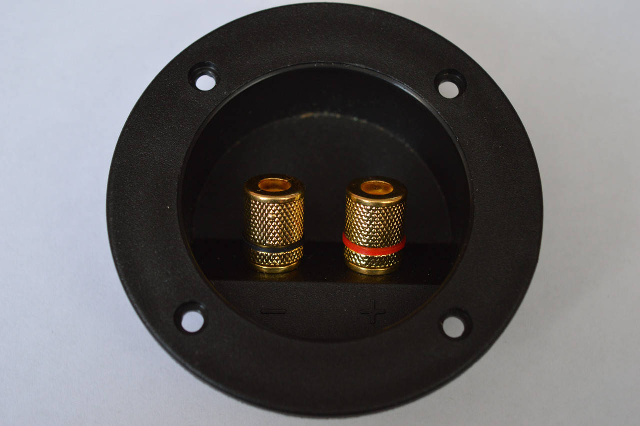 

Терминал на 2 гнезда Banan метал, gold, круглый диам.-83мм