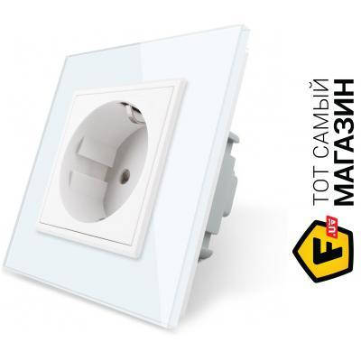 

Розетка Livolo Розетка с заземлением белый стекло (VL-C7C1EU-11)