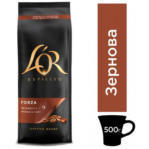 

Кофе в зернах L'OR Espresso Forza 1000 гр Крепкий кофе
