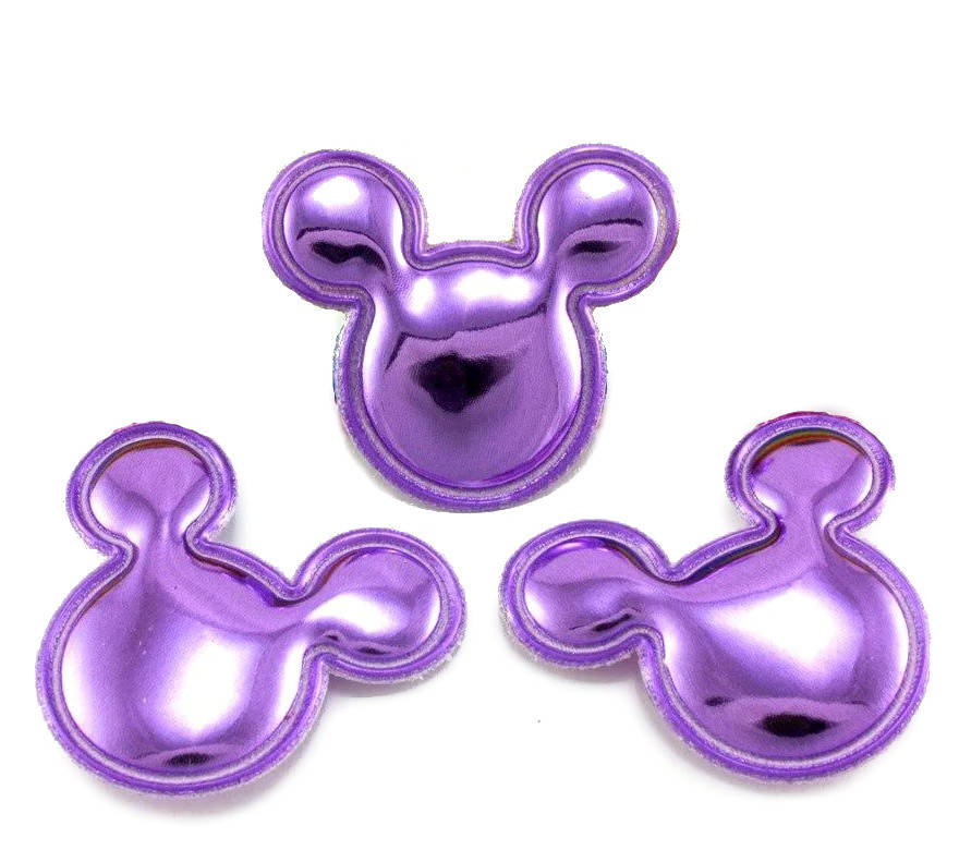 

Заготовка для Бизиборда Фиолетовый Микки Маус 4 см Аппликация Мягкое Украшение Міккі Маус для бізіборда