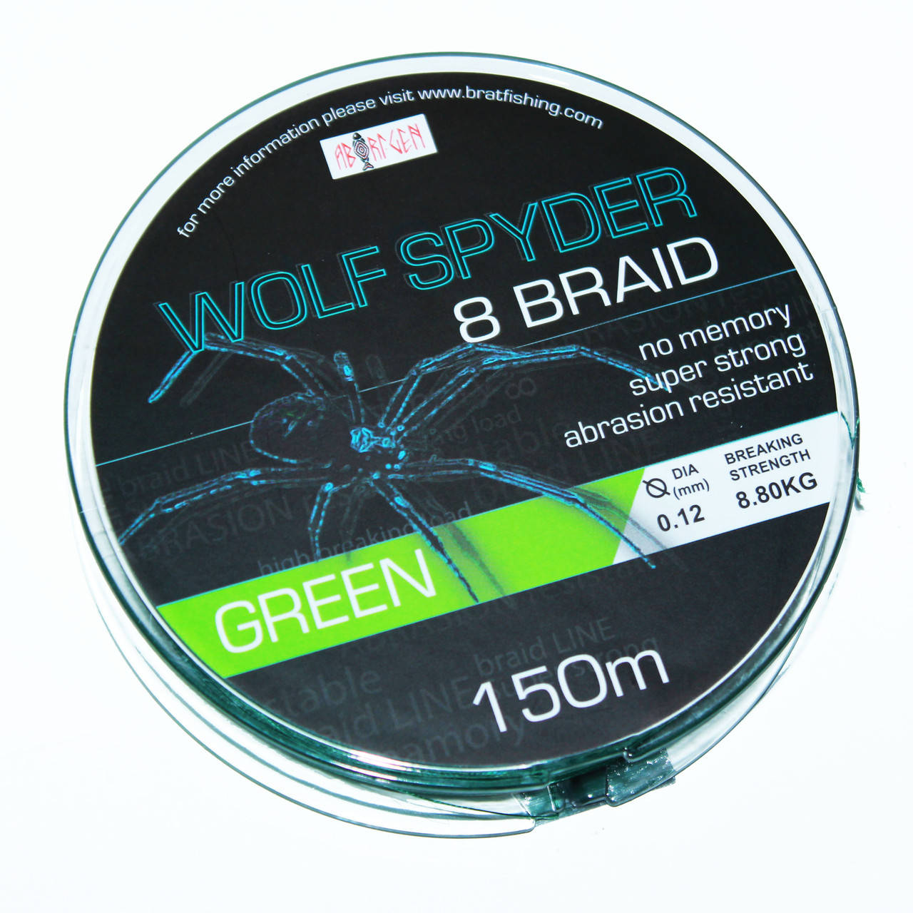 

Шнур Рыболовный BratFishing Wolf Spyder 8 нитей 150 м, Зелёный