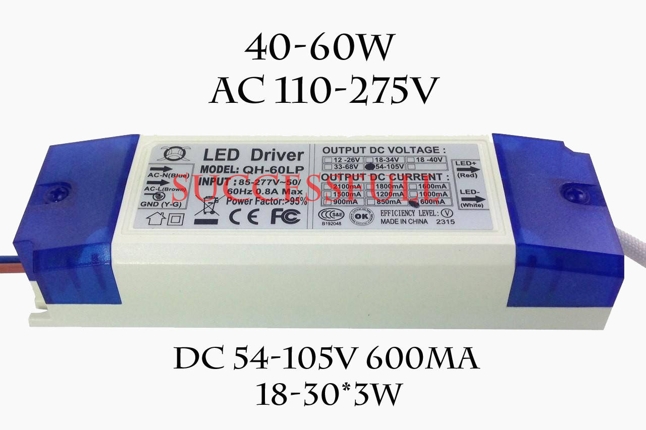

Драйвер для светодиодов 600mA 54-105V