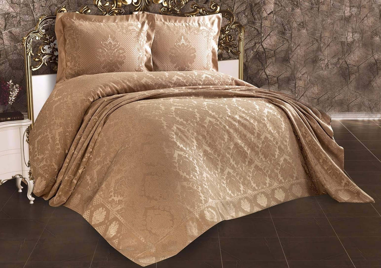 

Покрывало жаккардовое с наволочками ZERON Sonil Venus Kapuchino 240x260