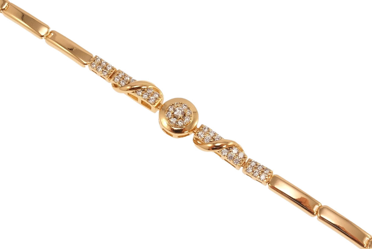 

Браслет Xuping Позолота 18K "Минимализм" длина с доп.звеном 18.5,19.5см х 3мм