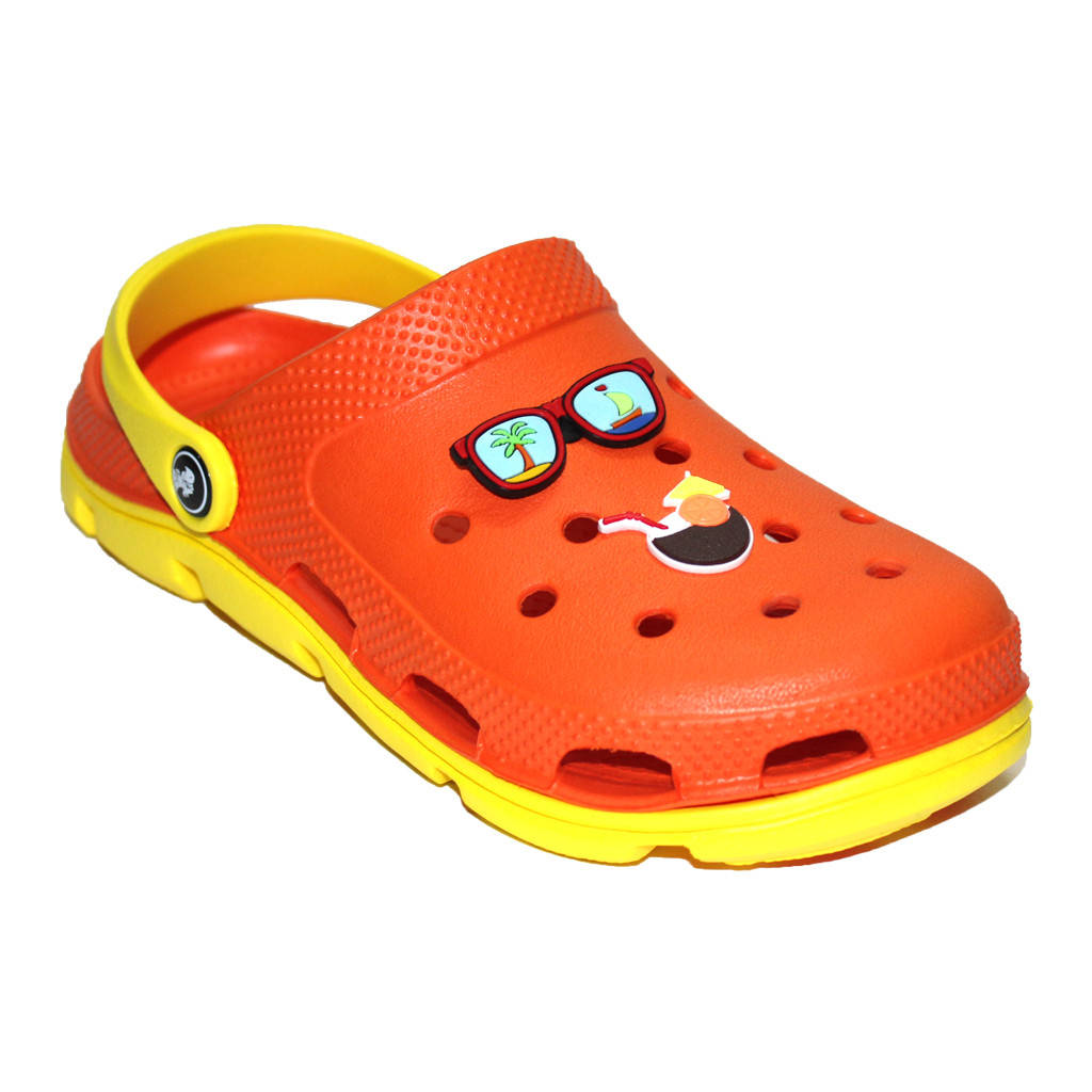 

Женские оранжевые кроксы, трендовые легкие сабо из пены размер 38 стелька 25 см