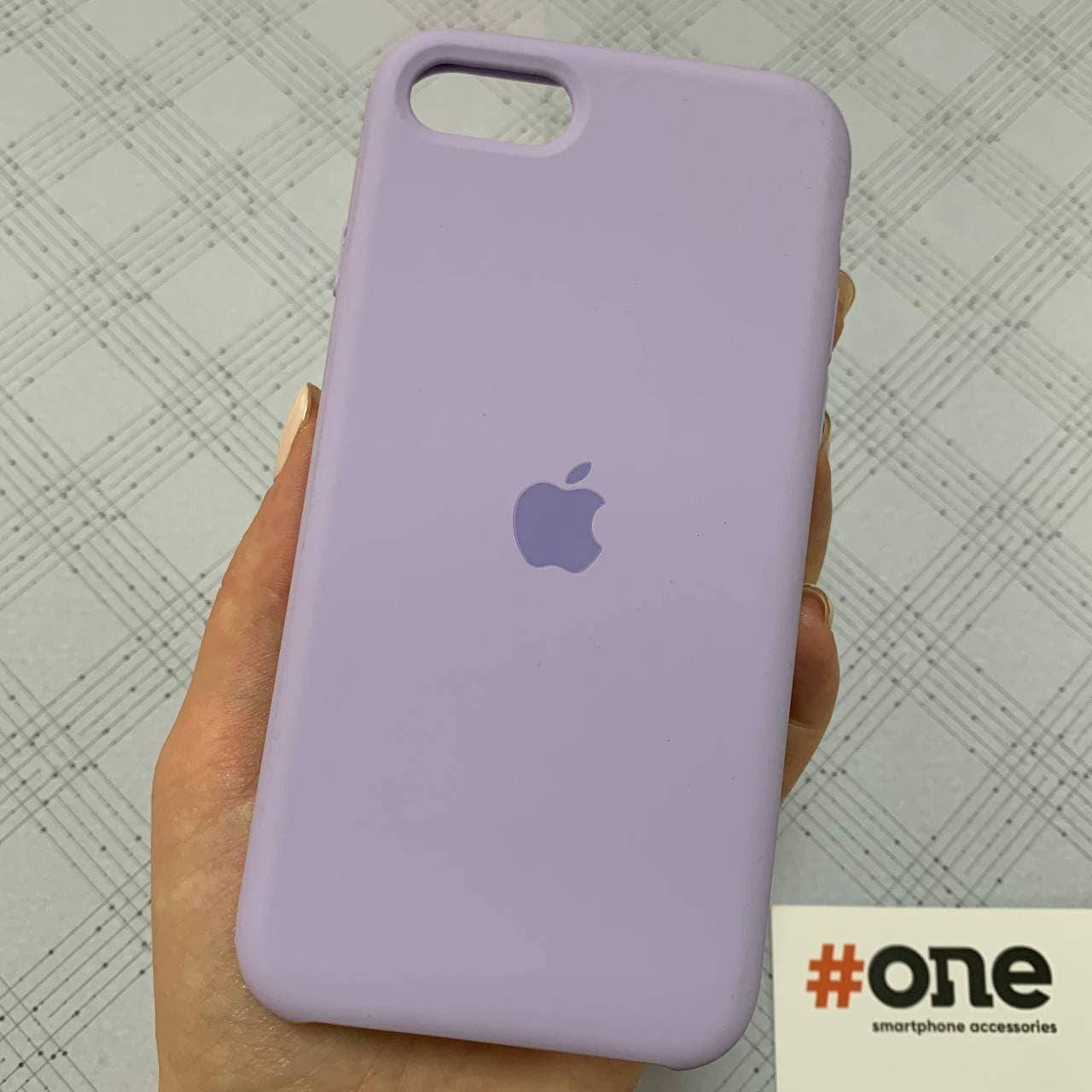 

Чехол для iPhone SE 2020 Silicone Case с микрофиброй бархатом силикон кейс на айфон се 2020 сиреневый 39 SLK