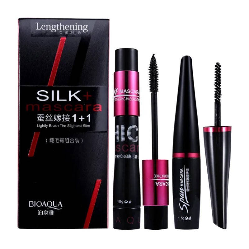 

Тушь для ресниц BIOAQUA Silk Maskara Lengthening 2 в 1 с шелковым волокном