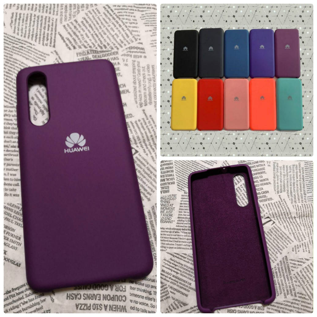 

Брендовый чехол накладка Silicone Cover для Huawei (Хуавей) P30, Разные цвета