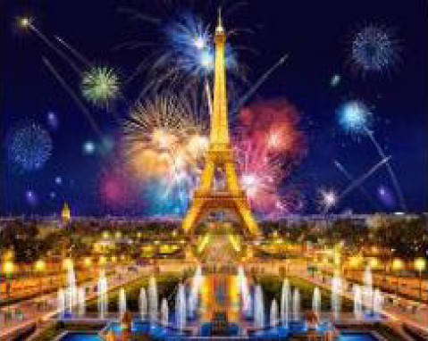 

Алмазная мозаика Огни Парижа 30*40см без рамки 40*8*5см (ZX8175)