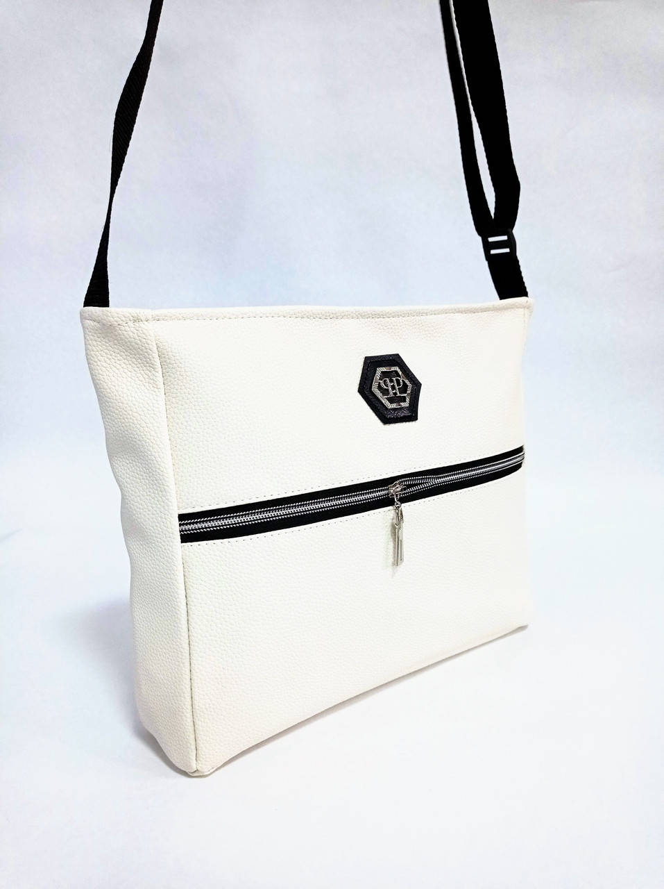 

Сумка женская через плечо эко-кожа 34*25см белая (200-647), Белый