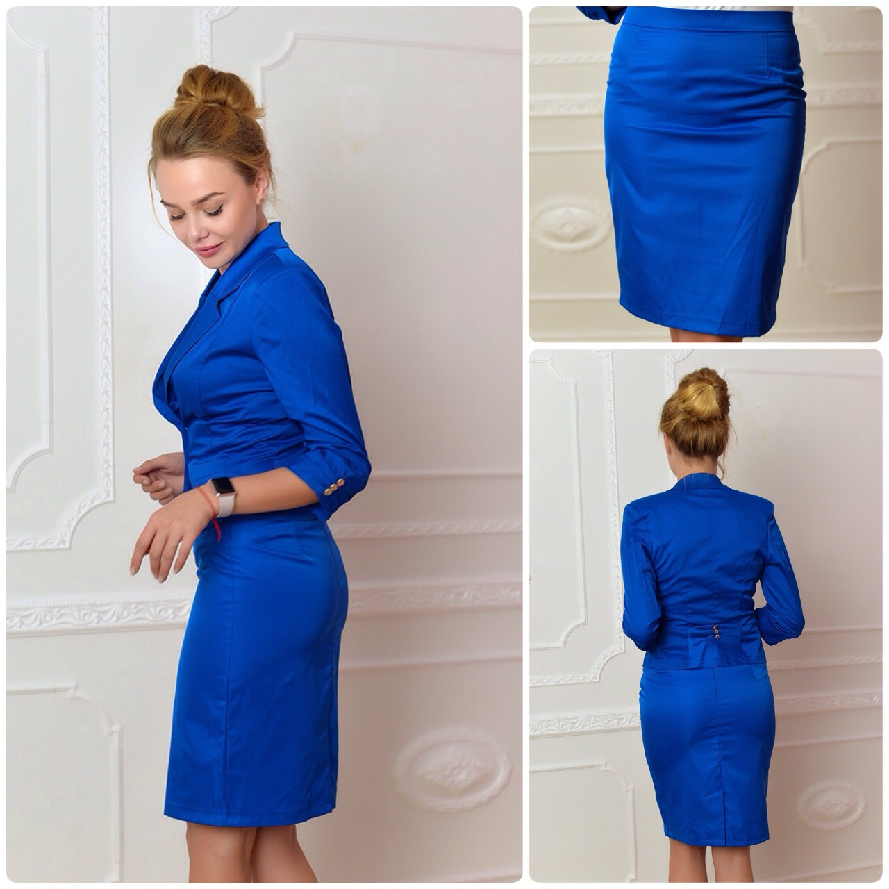 Спідниця арт. 784 тканина "меморі" електрик, фото 1