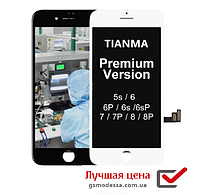 Дисплей iPhone 5S~5SE с стеклом черным TianMa