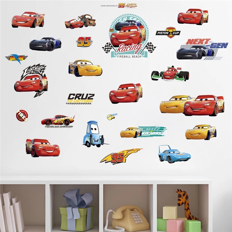 Наклейка на стіну, вінілові наклейки мультфільму Тачки Cars (лист30*60 см)