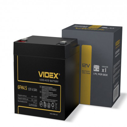 Акумуляторна батарея Videx 12V - 4.5 Ah 6FM4.5 свинцево -кислотний