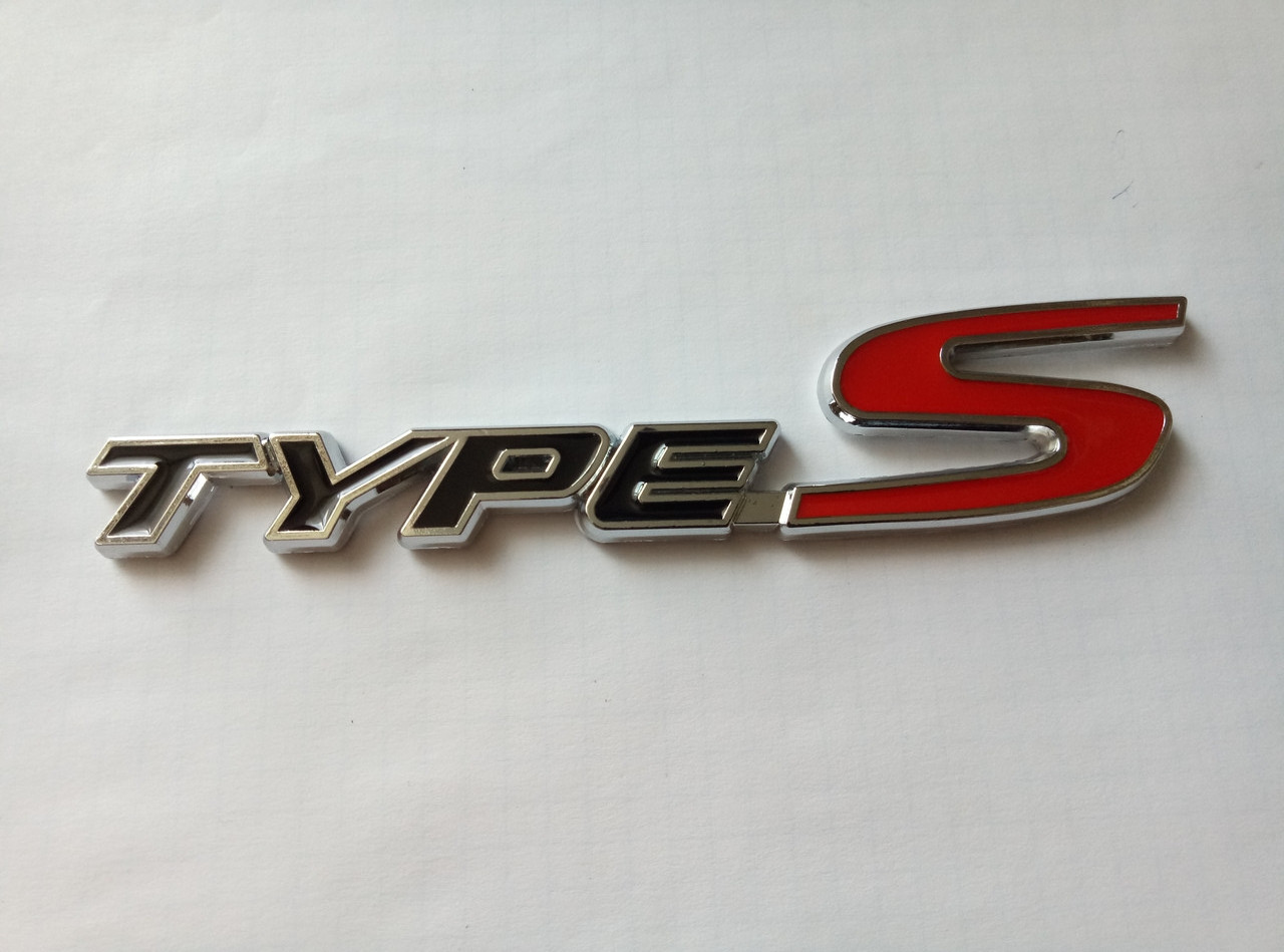 Шильдик напис Type S на кришку багажника, фото 1