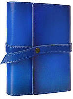 Кожаный ежедневник (портфолио) "Лофт" цвет синий, формат А5