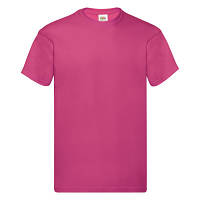 Летняя яркая однотонная мужская футболка малинового цвета - S, L, XL, 3XL
