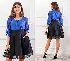 Спідниця з мереживом арт. 319/2 чорний