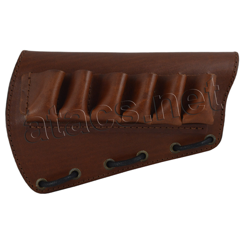 Патронташ на приклад (16 калібр, 6 осередків), коричневий