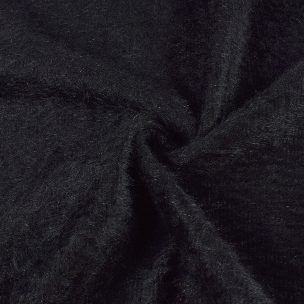 Ангора довговорсова трикотаж чорно-фіолетова ш.142