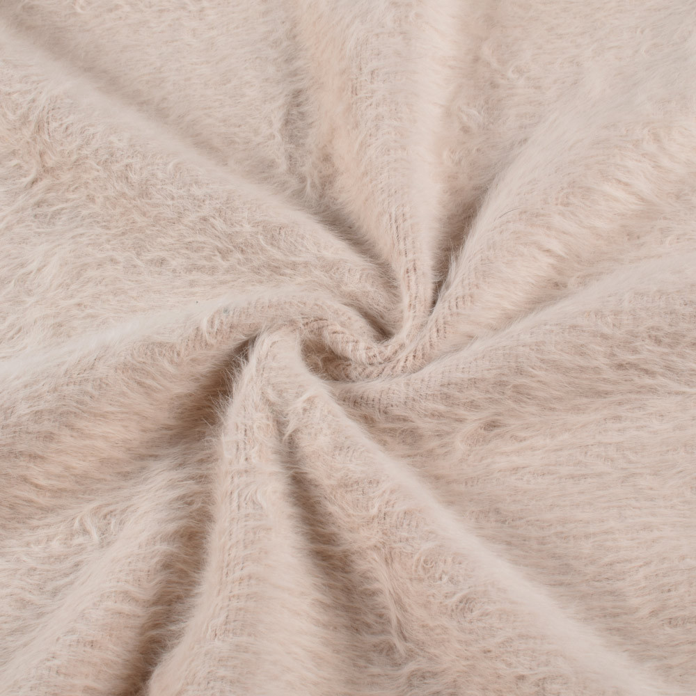 Ангора довговорсова трикотаж бежево-кавова ш.160