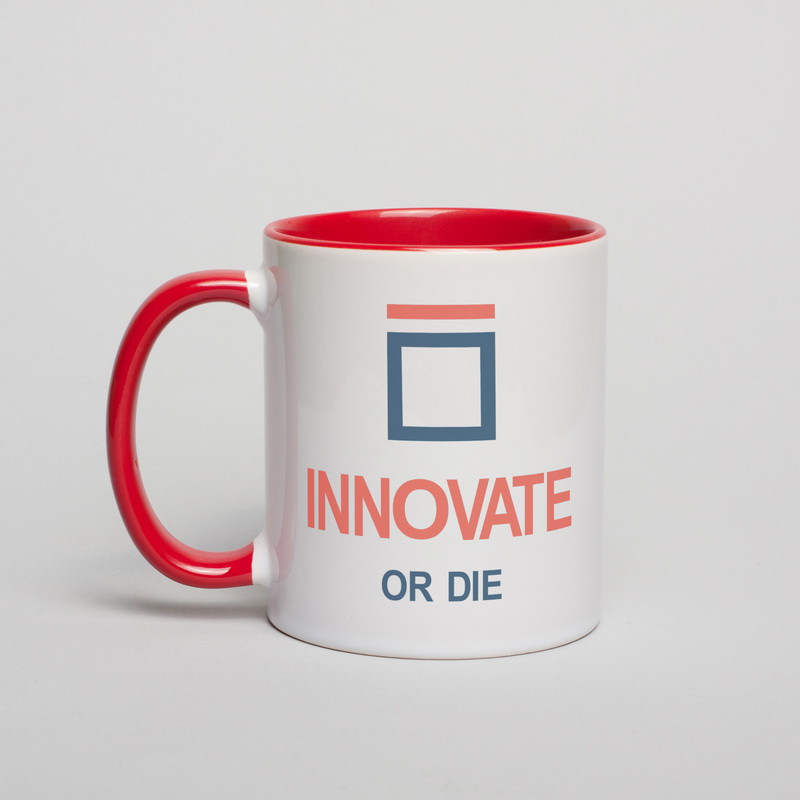 Чашка подарункова з принтом "Innovate or Die", 250 мл, керамічна