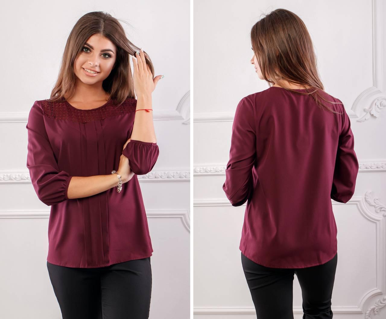 Блузка арт. 117 бордо