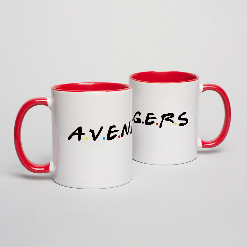 Чашка з написом MARVEL "A. V. E. N. G. E. R. S.", 330 мл подарункова керамічна
