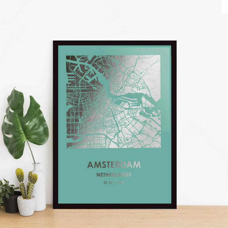 Постер "Амстердам / Amsterdam" фольгований А3