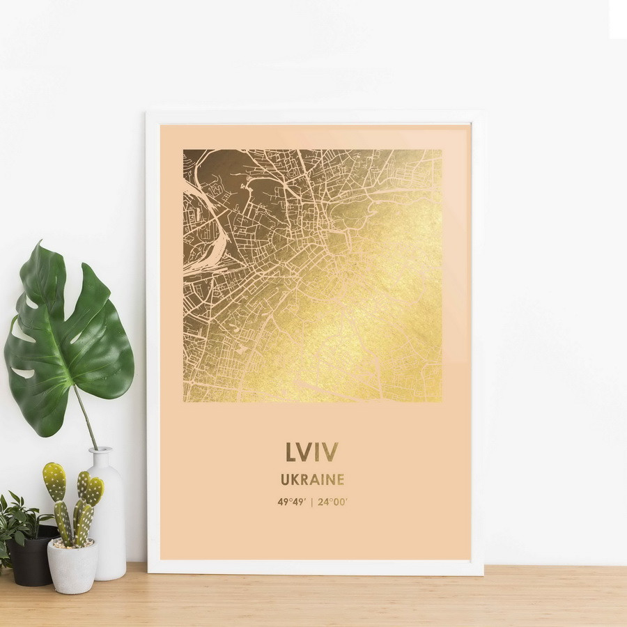 Постер "Львів / Lviv" фольгований А3